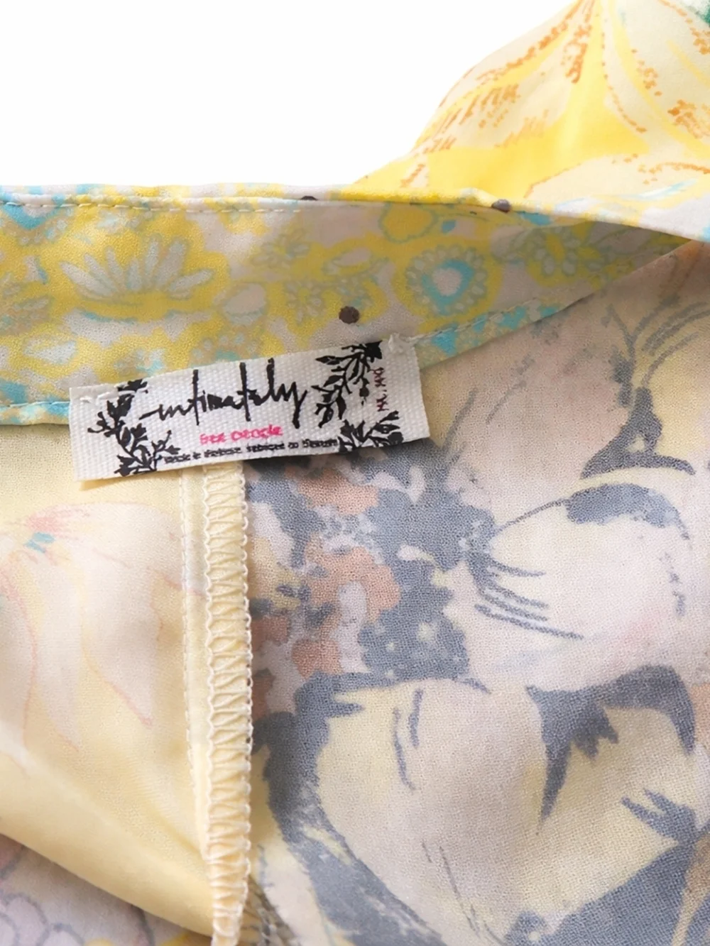 Free People Patchwork Kimono Duster Boho Festival Colorful Floral M/L Romantic - Picture 5 of 6